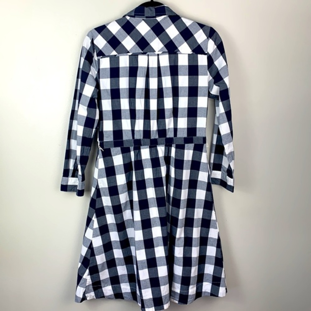 J.Crew Factory Tie-Waist Poplin Shirtdress In Gingham NWOT - Picture 9 of 9